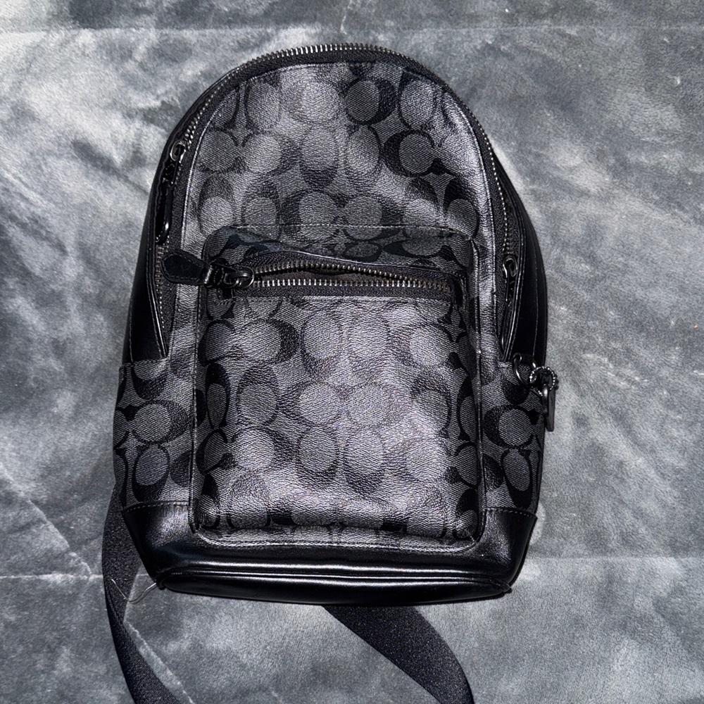 Coach Black and Gray Men's Backpack